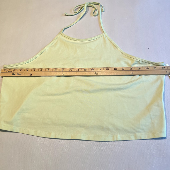 BP Womens Halter Top Sleeveless Crop Top Tie Neck Lime Green Plus‎ Size 3X - Picture 6 of 9
